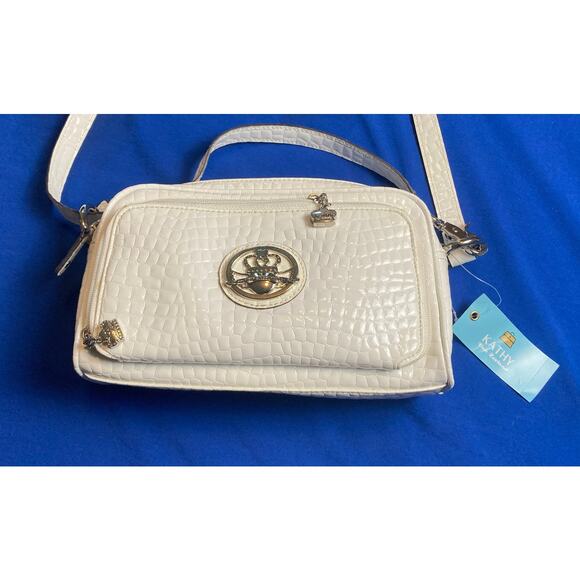 Kathy Van Zeeland Womens White Shoulder Bag Handbag Purse New Other - Picture 3 of 16